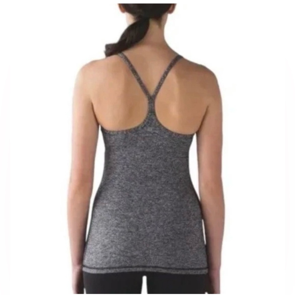 Lululemon Power Y Tank Gray Women's Workout Top Size 8